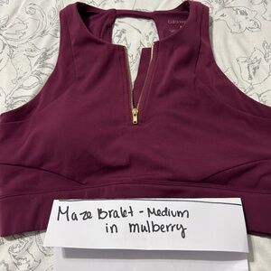 Cleo Harper Maze Bralette, ladies medium, mulberry color